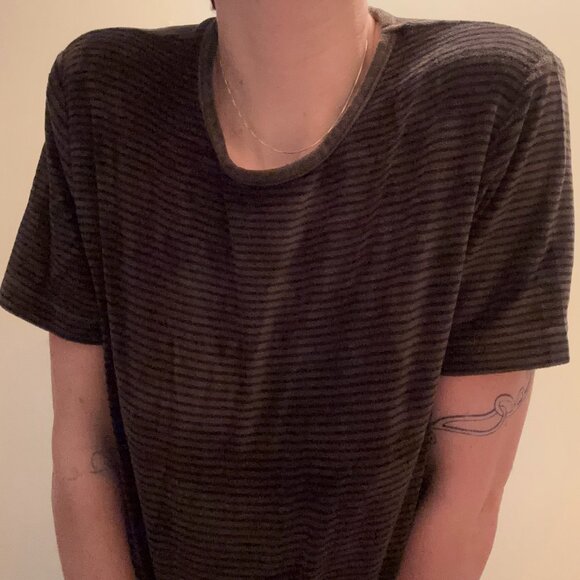 Jennifer Moore Velvet Striped T-Shirt - Picture 3 of 4